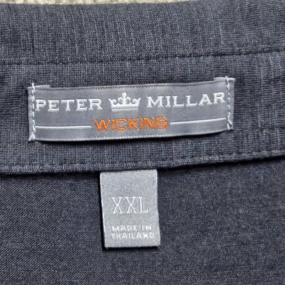 Peter Millar Wicking Mens 2XL Long Sleeve Merino Wool Polo Shirt US Open Semple